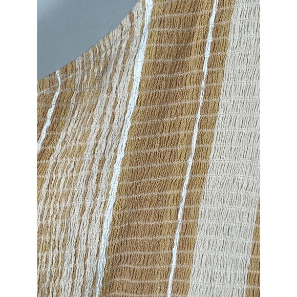 Torrid Top Women 12 Yellow Pullover Halter Striped Summer Feminine Dainty Retro - Picture 5 of 13